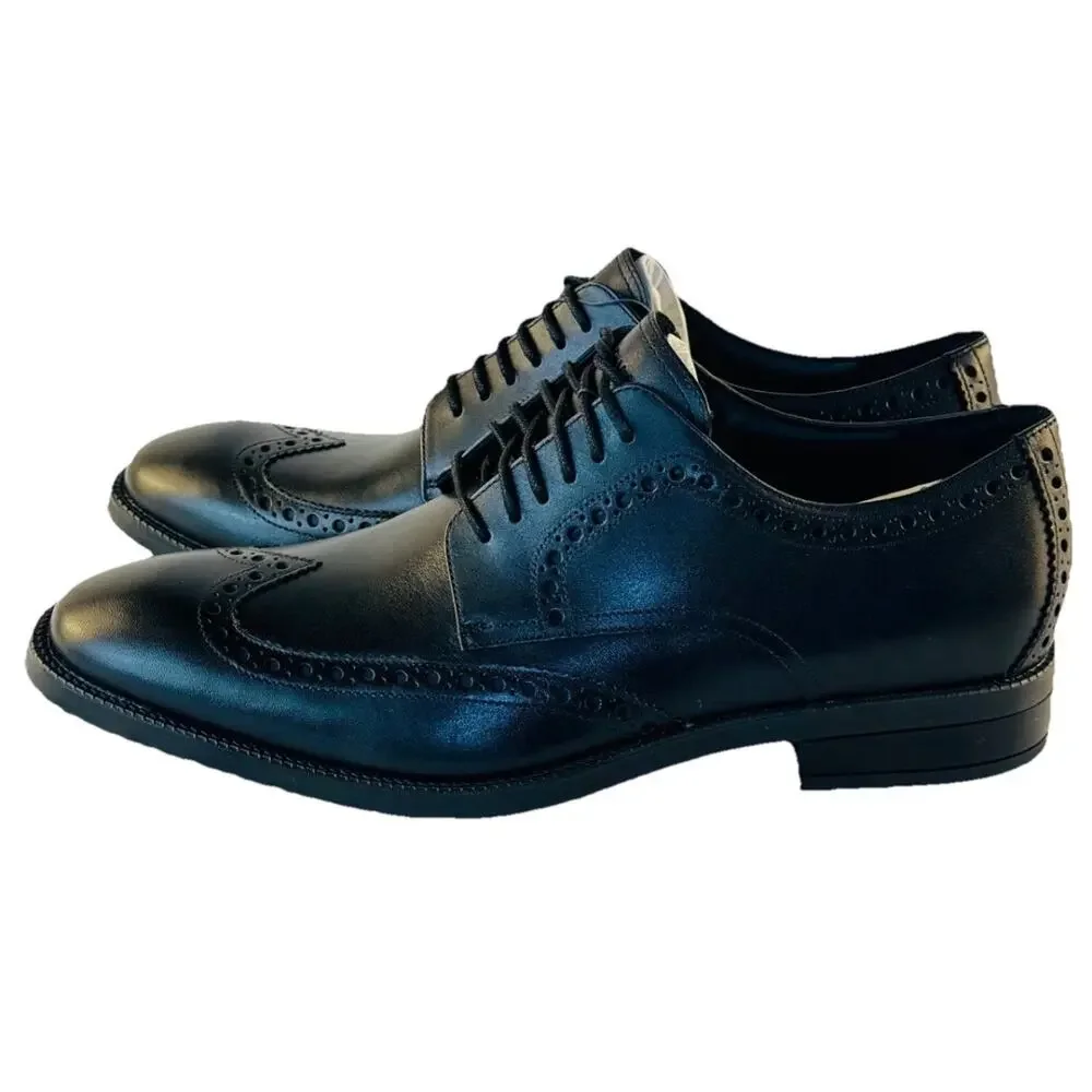 Cole Haan Me Wing Tip Oxford #C34262 Men's Dress Shoes Lace Up Black Size 12